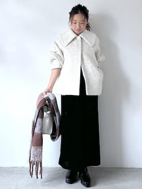 「アイテム（シュシュ）」を使った、yukaさん（レディース・152cm・40代）の秋コーディネート