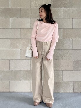 「VIS（ビス）のアイテム（デニムパンツ）」を使った、yukaさん（レディース・152cm）の秋コーディネート