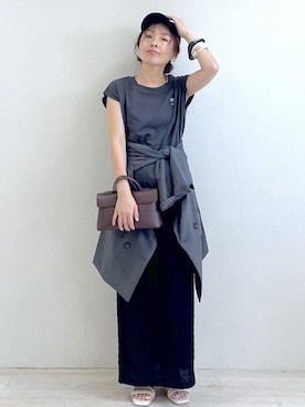 「アイテム（スカート）」を使った、yukaさん（レディース・152cm・40代）の夏コーディネート