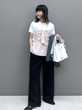 「Juze（ジュゼ）のアイテム」を使った、yuさん（レディース・157cm）の春コーディネート