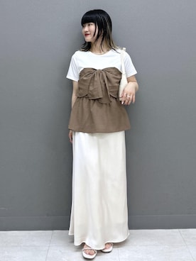 「Juze（ジュゼ）のアイテム」を使った、yuさん（レディース・157cm）の夏コーディネート