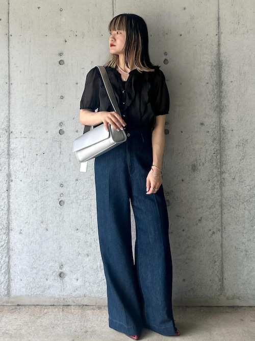 ☆ VIS グリッターワイドパンツ ☆ VIS｜グリッターワイドデニムパンツ | Rakuten Fashion(楽天