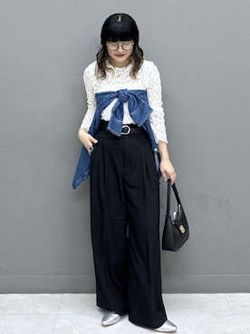 「VIS（ビス）のアイテム（バッグ）」を使った、yuさん（レディース・157cm）の夏コーディネート