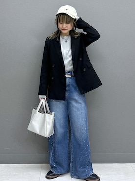 「アイテム（テーラードジャケット）」を使った、yuさん（レディース・157cm・20代）の秋コーディネート