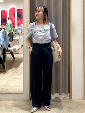 「アイテム（チャーム）」を使った、yuさん（レディース・157cm）の夏コーディネート