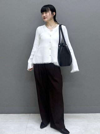 「VIS(ビス)の2WAYチョーカーネックレス(ネックレス)」を使った、yuさん(レディース・157cm)の秋コーディネート