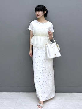 「VIS（ビス）のアイテム（アクセサリー）」を使った、yuさん（レディース・157cm）の夏コーディネート