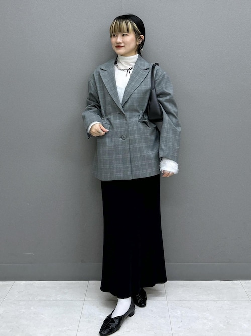 セール】チェックアソートウエストドロストジャケット（テーラード