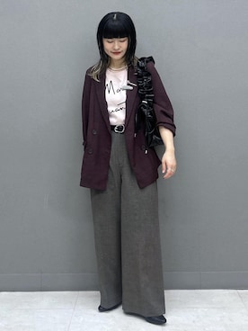 「VIS（ビス）のアイテム（パンツ）」を使った、yuさん（レディース・157cm）の夏コーディネート