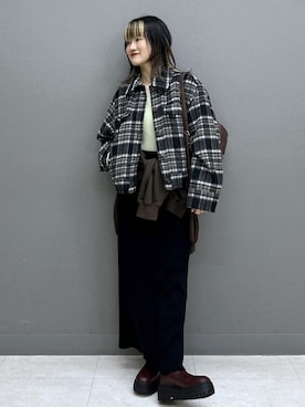 「アイテム（カバーオール）」を使った、yuさん（レディース・157cm・20代）の秋コーディネート