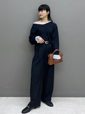 「VIS（ビス）のアイテム（パンツ）」を使った、yuさん（レディース・157cm）の春コーディネート