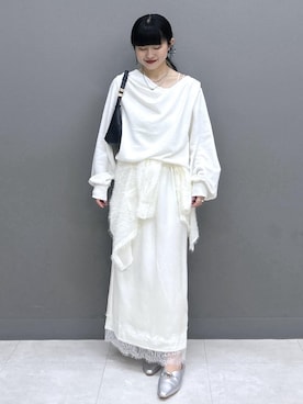 「VIS（ビス）のアイテム（スカート）」を使った、yuさん（レディース・157cm）の秋コーディネート