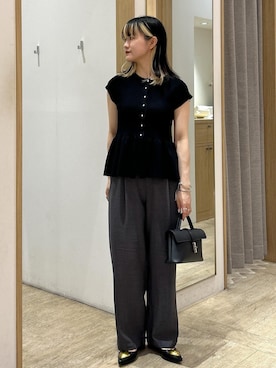 「アイテム（バレエシューズ）」を使った、yuさん（レディース・157cm）の夏コーディネート