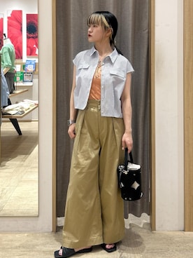 「VIS（ビス）のアイテム」を使った、yuさん（レディース・157cm）の夏コーディネート