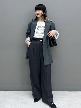 「Juze（ジュゼ）のアイテム」を使った、yuさん（レディース・157cm）の春コーディネート