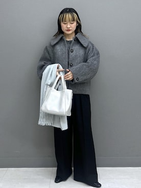 「アイテム（ストール/ショール）」を使った、yuさん（レディース・157cm・20代）の秋コーディネート