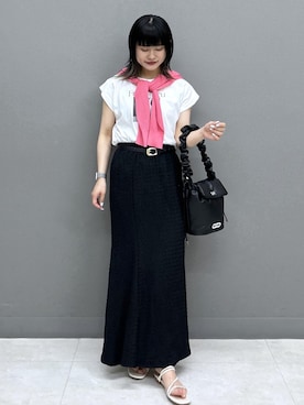 「VIS（ビス）のアイテム（アクセサリー）」を使った、yuさん（レディース・157cm）の夏コーディネート