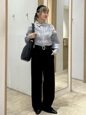 「アイテム（シュシュ）」を使った、yuさん（レディース・157cm・20代）の秋コーディネート