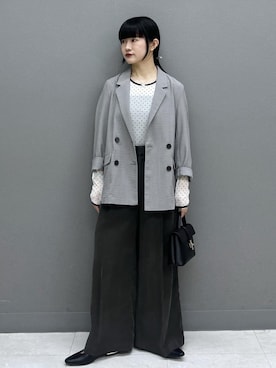 「VIS（ビス）のアイテム（アクセサリー）」を使った、yuさん（レディース・157cm）の春コーディネート