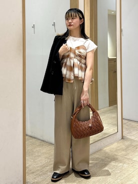 「キャミソール」｜yuさん（レディース・157cm・20代）の秋コーディネート