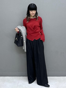 「VIS（ビス）のアイテム（アクセサリー）」を使った、yuさん（レディース・157cm）の秋コーディネート