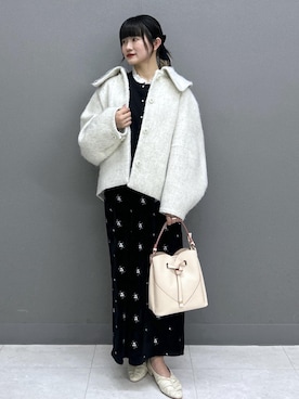 「VIS（ビス）のアイテム（トップス）」を使った、yuさん（レディース・157cm）の冬コーディネート