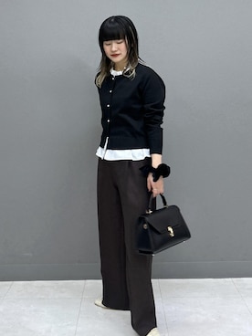 「VIS（ビス）のアイテム（トップス）」を使った、yuさん（レディース・157cm）の冬コーディネート