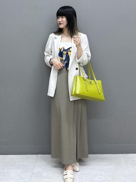 「Juze（ジュゼ）のアイテム」を使った、yuさん（レディース・157cm）の春コーディネート