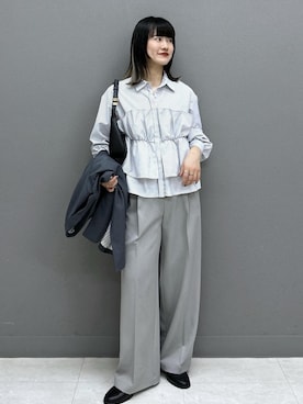 「VIS（ビス）のアイテム（トップス）」を使った、yuさん（レディース・157cm）の春コーディネート