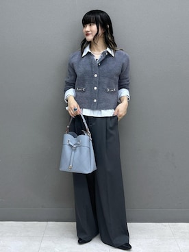 「VIS（ビス）のアイテム（アクセサリー）」を使った、yuさん（レディース・157cm）の秋コーディネート