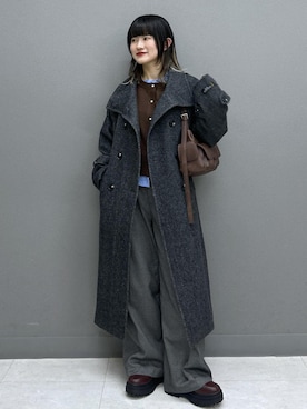 「Juze（ジュゼ）のアイテム」を使った、yuさん（レディース・157cm）の冬コーディネート