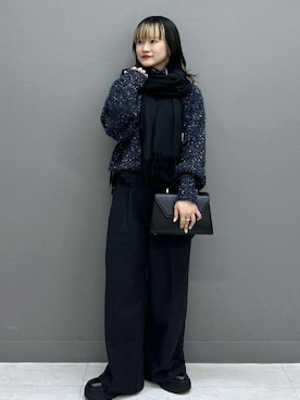 「アイテム（ストール/ショール）」を使った、yuさん（レディース・157cm・20代）の秋コーディネート