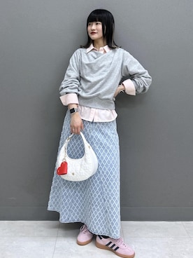 「VIS（ビス）のアイテム（トップス）」を使った、yuさん（レディース・157cm）の春コーディネート