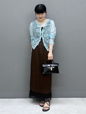 「VIS（ビス）のアイテム（バッグ）」を使った、yuさん（レディース・157cm）の夏コーディネート