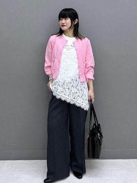 「VIS（ビス）のアイテム（アクセサリー）」を使った、yuさん（レディース・157cm）の春コーディネート