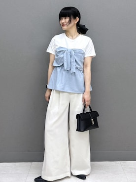 「Juze（ジュゼ）のアイテム」を使った、yuさん（レディース・157cm）の春コーディネート