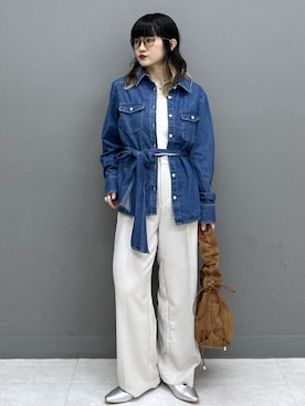「VIS（ビス）のアイテム（パンツ）」を使った、yuさん（レディース・157cm）の夏コーディネート