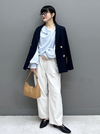 「VIS(ビス)の【180℃美人見え】ハンドルリボンワンショルダーバッグ/新色追加(ショルダーバッグ)」を使った、yuさん(レディース・157cm)の秋コーディネート