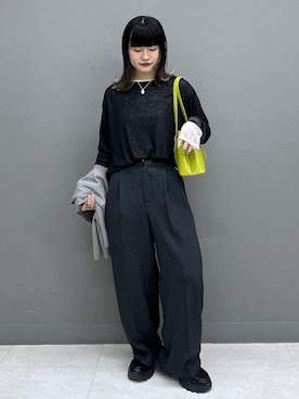 「VIS（ビス）のアイテム（トップス）」を使った、yuさん（レディース・157cm）の春コーディネート