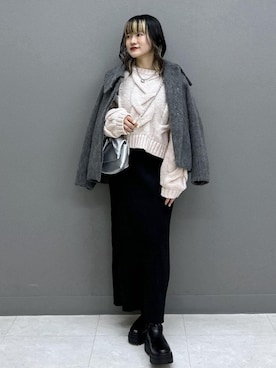 「VIS（ビス）のアイテム（アクセサリー）」を使った、yuさん（レディース・157cm）の冬コーディネート