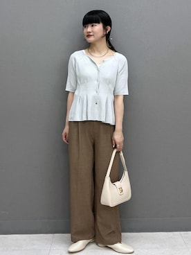 「Juze（ジュゼ）のアイテム」を使った、yuさん（レディース・157cm）の夏コーディネート