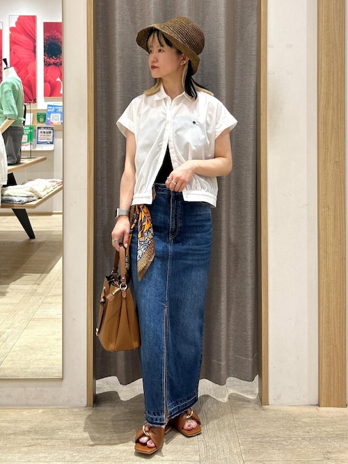 新品 タグ付✨❤️Vis❤️アイライン ウォシュ デニム スカート M ブルー セール】【洗える】アイラインウォシュデニムスカート（デニム