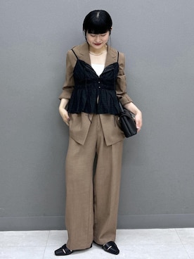 「VIS（ビス）のアイテム（パンツ）」を使った、yuさん（レディース・157cm）の夏コーディネート