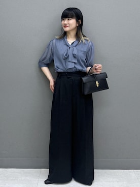 「VIS（ビス）のアイテム（パンツ）」を使った、yuさん（レディース・157cm）の夏コーディネート