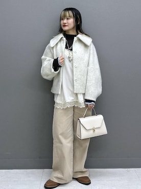 「アイテム（チュニック）」を使った、yuさん（レディース・157cm・20代）の冬コーディネート