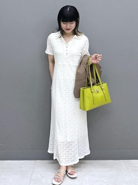「VIS（ビス）のアイテム（ジャケット/アウター）」を使った、yuさん（レディース・157cm）の夏コーディネート