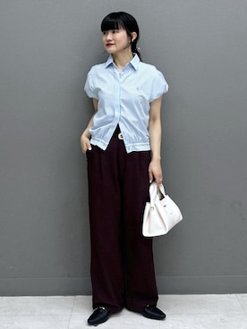 「VIS（ビス）のアイテム（パンツ）」を使った、yuさん（レディース・157cm）の夏コーディネート