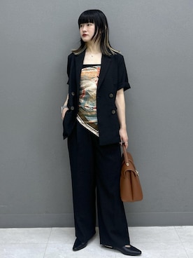 「VIS（ビス）のアイテム（アクセサリー）」を使った、yuさん（レディース・157cm）の春コーディネート