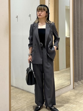 「キャミソール」｜「アイテム（ジャケット/アウター）」を使った、yuさん（レディース・157cm）の夏コーディネート