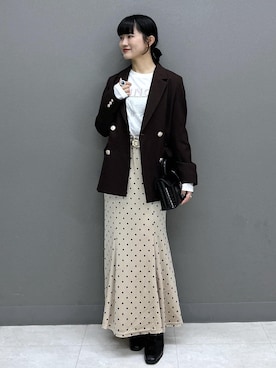 「VIS（ビス）のアイテム（アクセサリー）」を使った、yuさん（レディース・157cm）の秋コーディネート